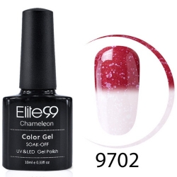 Гел Лак Термо 2в1 Цветно Бял 9702 10ml Elite99